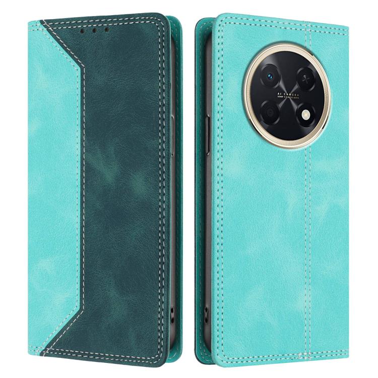 For Huawei Enjoy 90 Pro Max Skin Feel Two-tone RFID Blocking Vegan Leather Phone Case