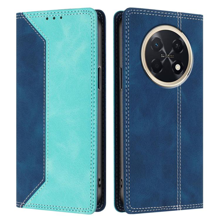 For Huawei Enjoy 90 Pro Max Skin Feel Two-tone RFID Blocking Vegan Leather Phone Case