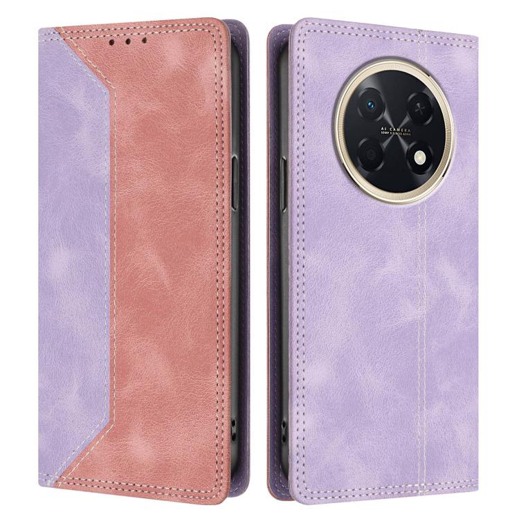 For Huawei Enjoy 90 Pro Max Skin Feel Two-tone RFID Blocking Vegan Leather Phone Case