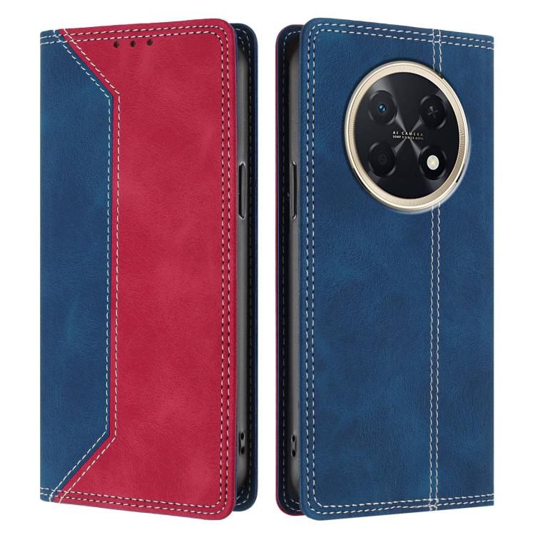 For Huawei Enjoy 90 Pro Max Skin Feel Two-tone RFID Blocking Vegan Leather Phone Case