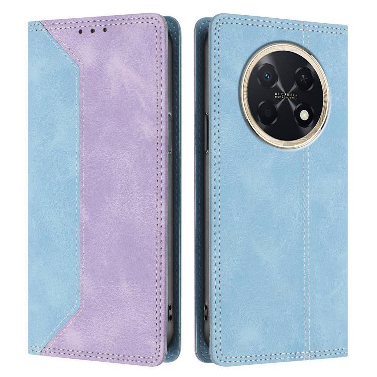 For Huawei Enjoy 90 Pro Max Skin Feel Two-tone RFID Blocking Vegan Leather Phone Case