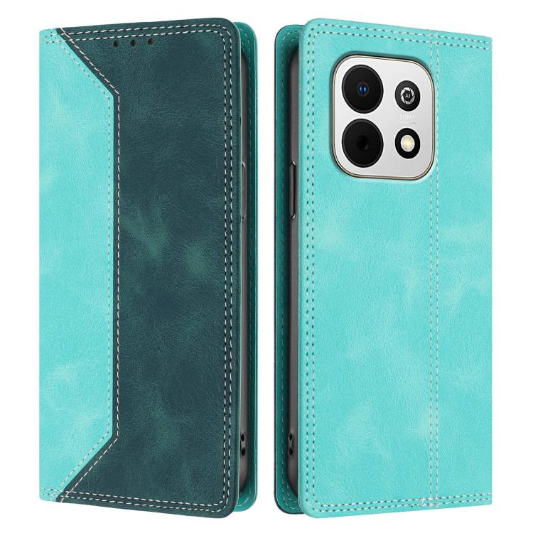 For Huawei Enjoy 90 Plus Skin Feel Two-tone RFID Blocking Vegan Leather Phone Case