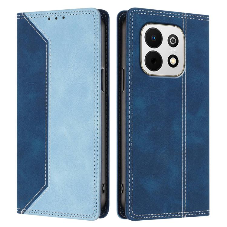 For Huawei Enjoy 90 Plus Skin Feel Two-tone RFID Blocking Vegan Leather Phone Case
