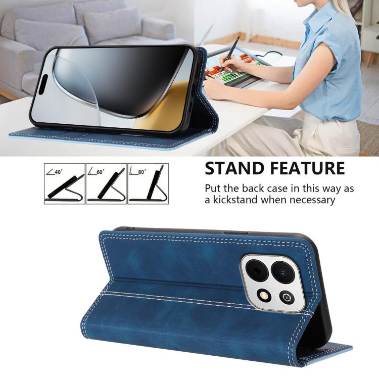 For Huawei Enjoy 90 Plus Skin Feel Two-tone RFID Blocking Vegan Leather Phone Case
