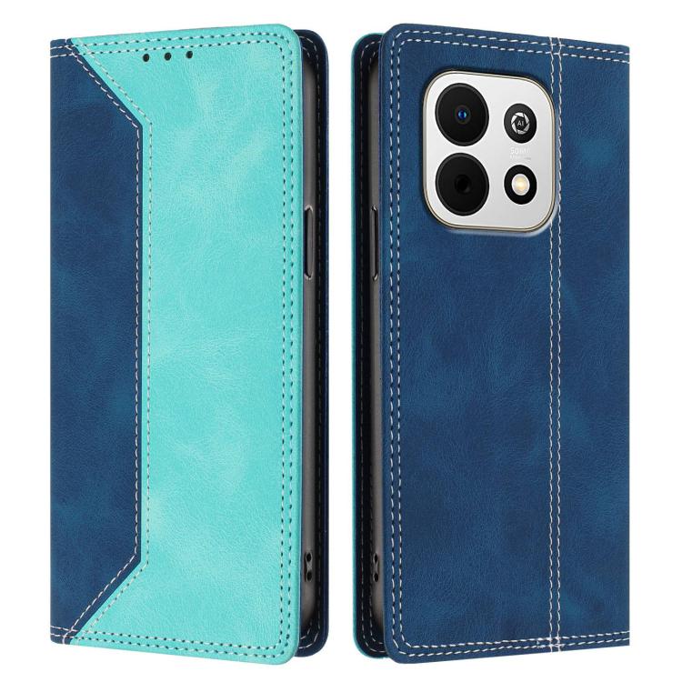 For Huawei Enjoy 90 Plus Skin Feel Two-tone RFID Blocking Vegan Leather Phone Case