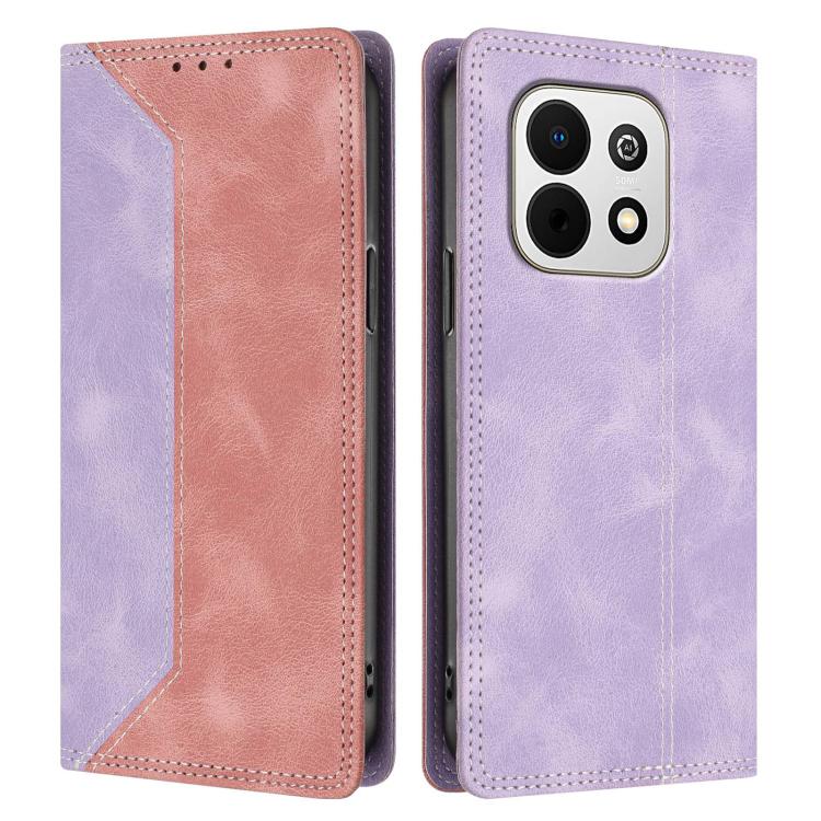 For Huawei Enjoy 90 Plus Skin Feel Two-tone RFID Blocking Vegan Leather Phone Case