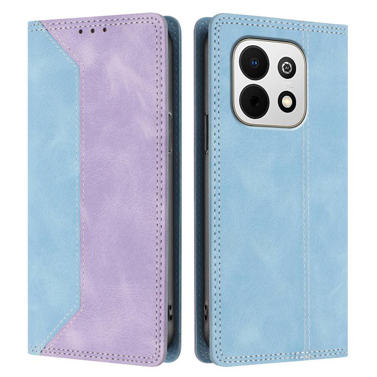 For Huawei Enjoy 90 Plus Skin Feel Two-tone RFID Blocking Vegan Leather Phone Case