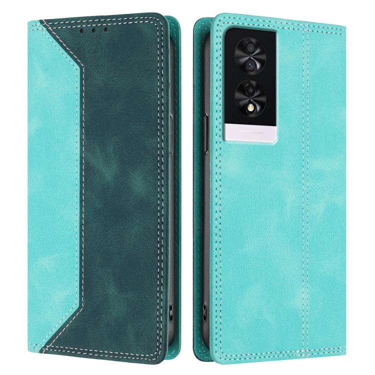 For TCL 40 NXTpaper 4G Skin Feel Two-tone RFID Blocking Vegan Leather Phone Case