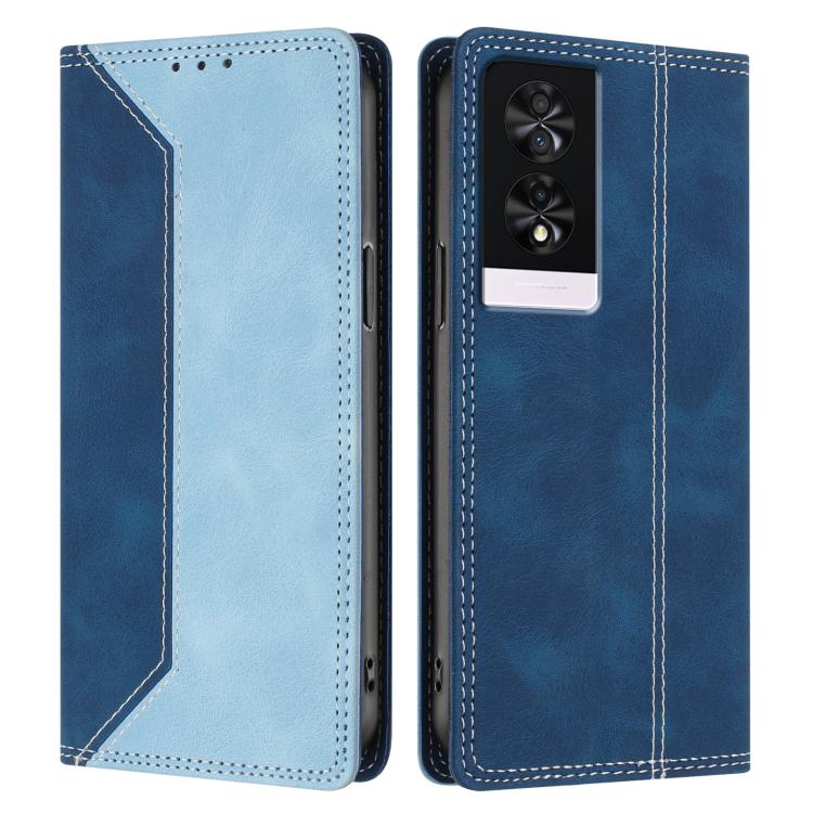 For TCL 40 NXTpaper 4G Skin Feel Two-tone RFID Blocking Vegan Leather Phone Case