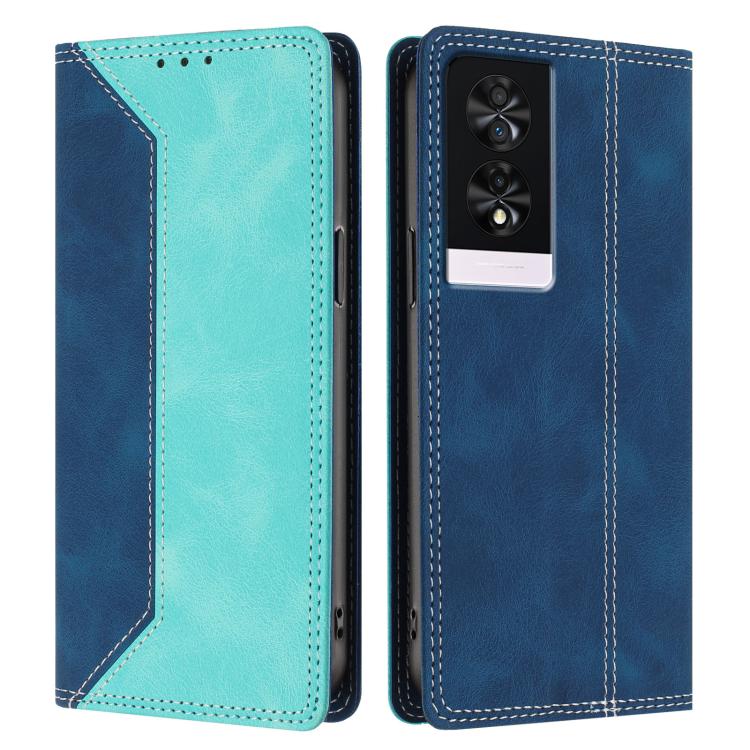 For TCL 40 NXTpaper 4G Skin Feel Two-tone RFID Blocking Vegan Leather Phone Case