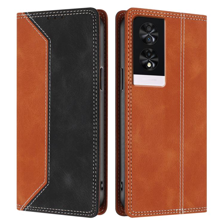 For TCL 40 NXTpaper 4G Skin Feel Two-tone RFID Blocking Vegan Leather Phone Case