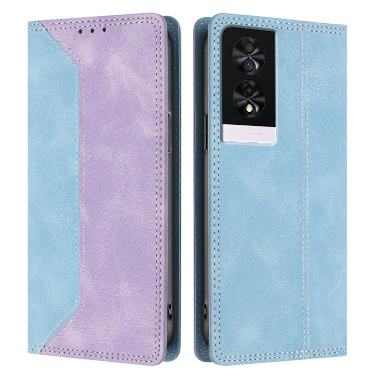For TCL 40 NXTpaper 4G Skin Feel Two-tone RFID Blocking Vegan Leather Phone Case