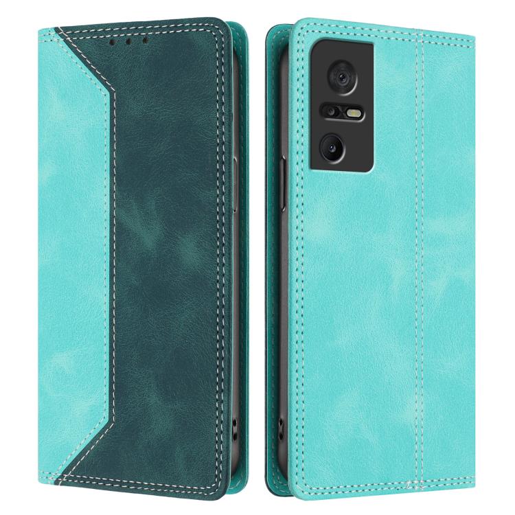 For TCL 40 SE  Skin Feel Two-tone RFID Blocking Vegan Leather Phone Case