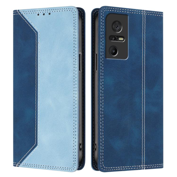 For TCL 40 SE  Skin Feel Two-tone RFID Blocking Vegan Leather Phone Case