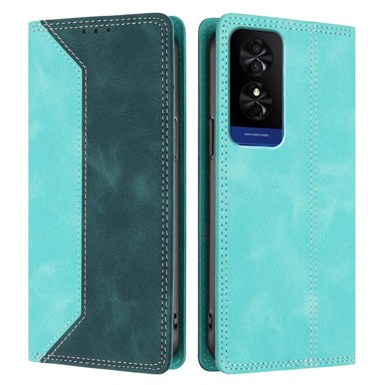 For TCL 50 5G Skin Feel Two-tone RFID Blocking Vegan Leather Phone Case