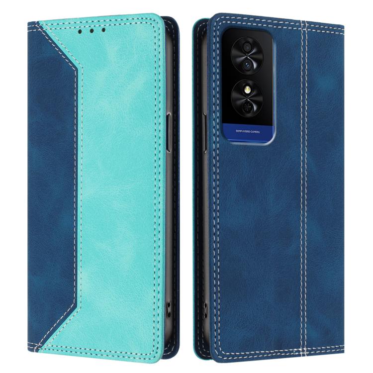 For TCL 50 5G Skin Feel Two-tone RFID Blocking Vegan Leather Phone Case