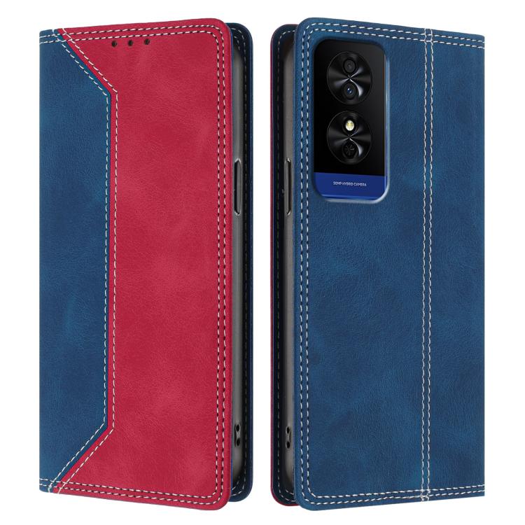 For TCL 50 5G Skin Feel Two-tone RFID Blocking Vegan Leather Phone Case