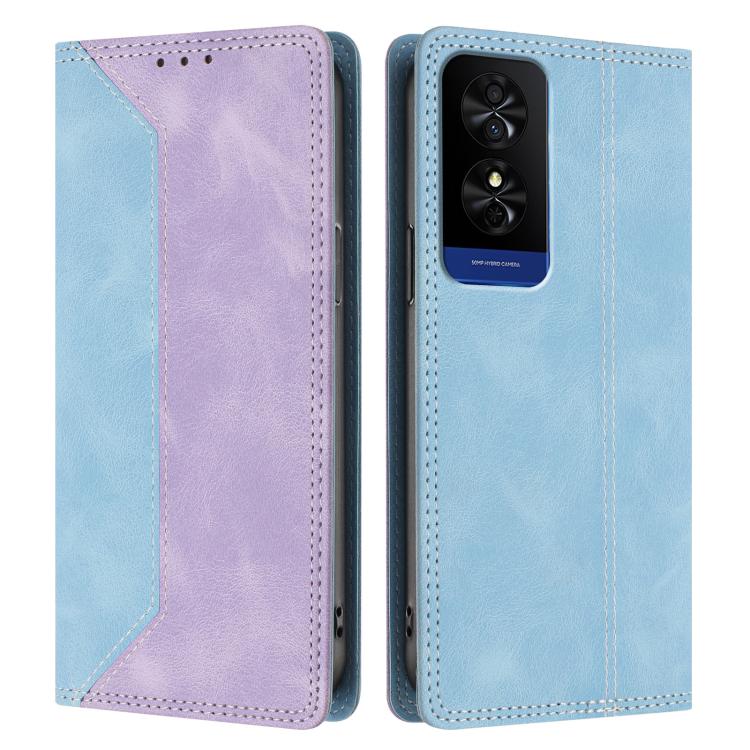 For TCL 50 5G Skin Feel Two-tone RFID Blocking Vegan Leather Phone Case