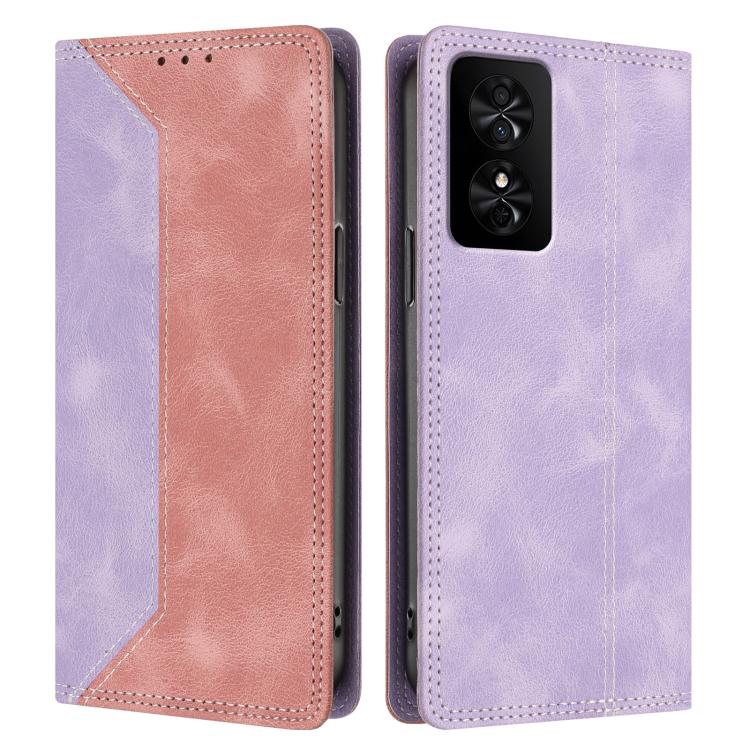 For TCL 50 SE Skin Feel Two-tone RFID Blocking Vegan Leather Phone Case