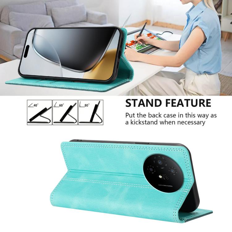 For TCL 50 XL 5G Skin Feel Two-tone RFID Blocking Vegan Leather Phone Case