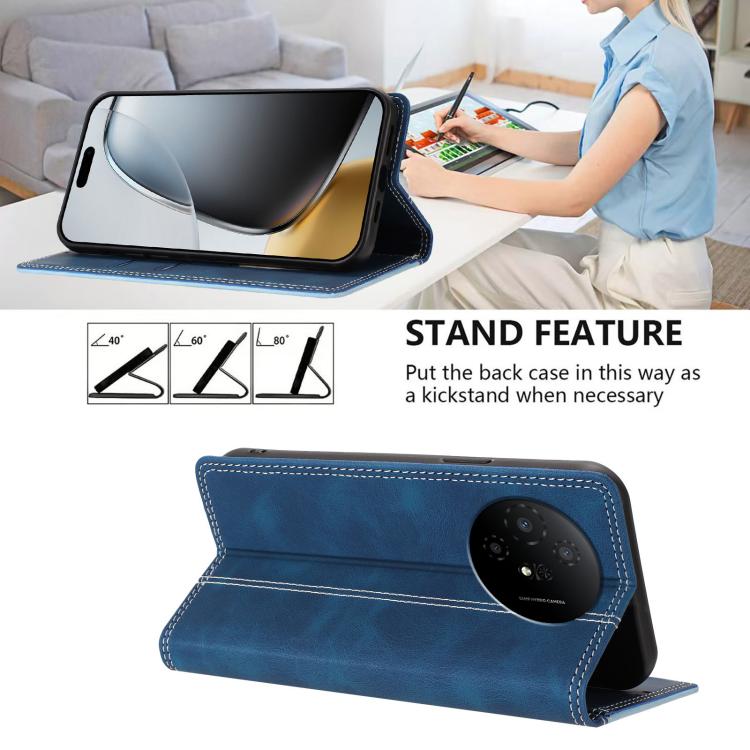 For TCL 50 XL 5G Skin Feel Two-tone RFID Blocking Vegan Leather Phone Case