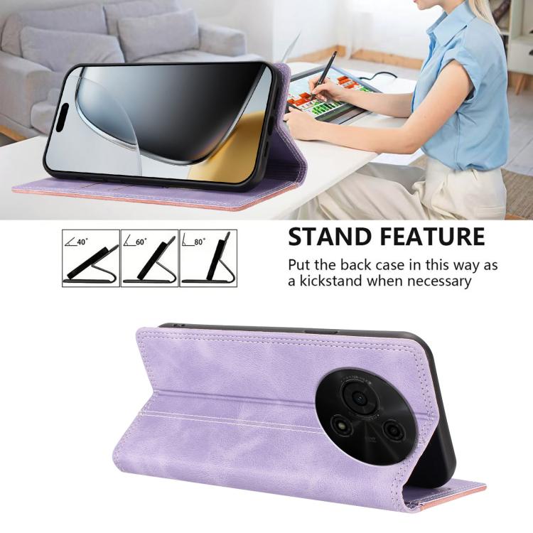 For TCL 60 NxtPaper 5G Skin Feel Two-tone RFID Blocking Vegan Leather Phone Case