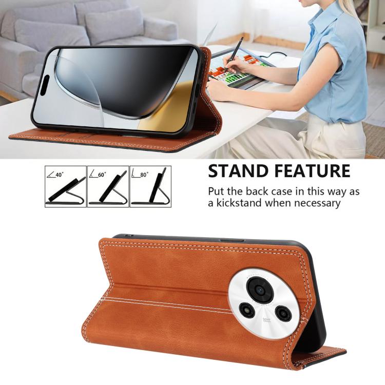 For TCL 60 SE NxtPaper Skin Feel Two-tone RFID Blocking Vegan Leather Phone Case