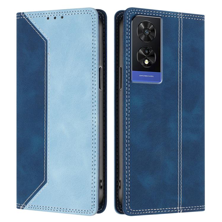 For TCL 505 Skin Feel Two-tone RFID Blocking Vegan Leather Phone Case