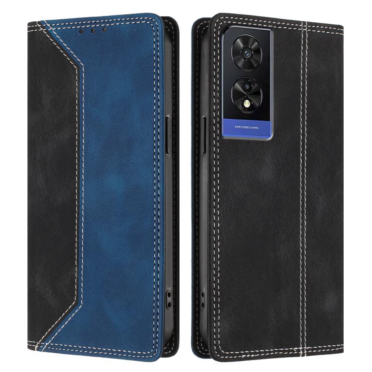 For TCL 505 Skin Feel Two-tone RFID Blocking Vegan Leather Phone Case