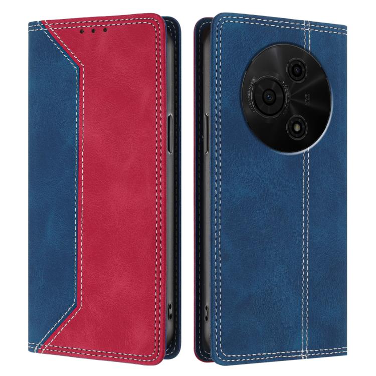 For TCL 605 Skin Feel Two-tone RFID Blocking Vegan Leather Phone Case
