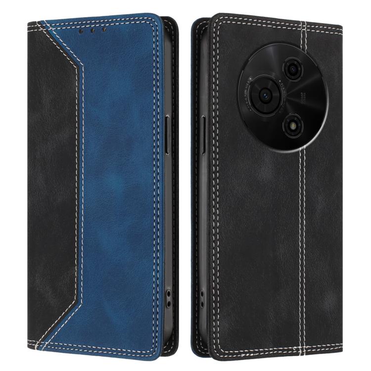 For TCL 605 Skin Feel Two-tone RFID Blocking Vegan Leather Phone Case