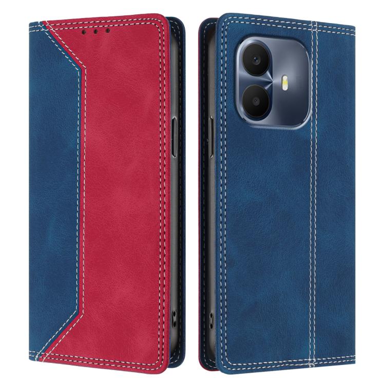 For TCL K70 4G Skin Feel Two-tone RFID Blocking Vegan Leather Phone Case