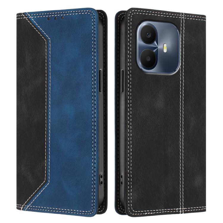 For TCL K70 4G Skin Feel Two-tone RFID Blocking Vegan Leather Phone Case