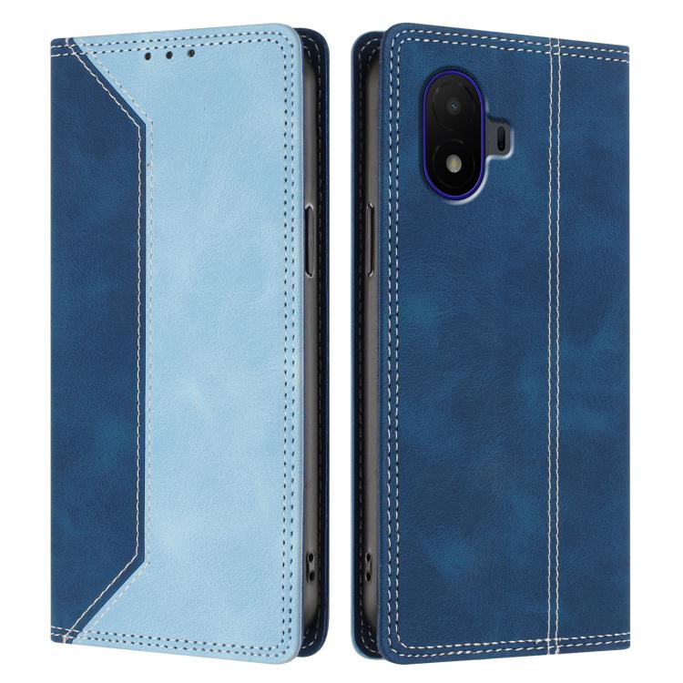 For TCL K70 SE Skin Feel Two-tone RFID Blocking Vegan Leather Phone Case
