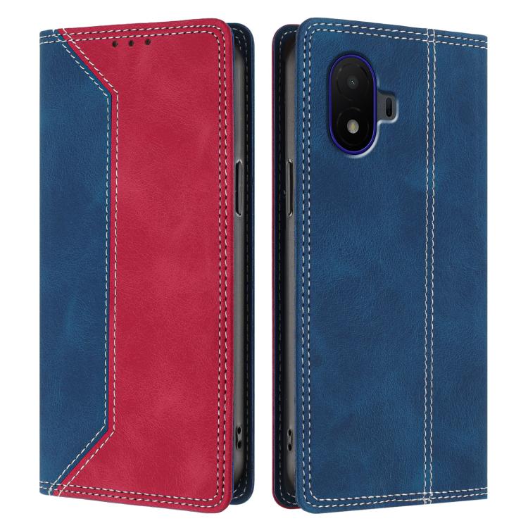 For TCL K70 SE Skin Feel Two-tone RFID Blocking Vegan Leather Phone Case