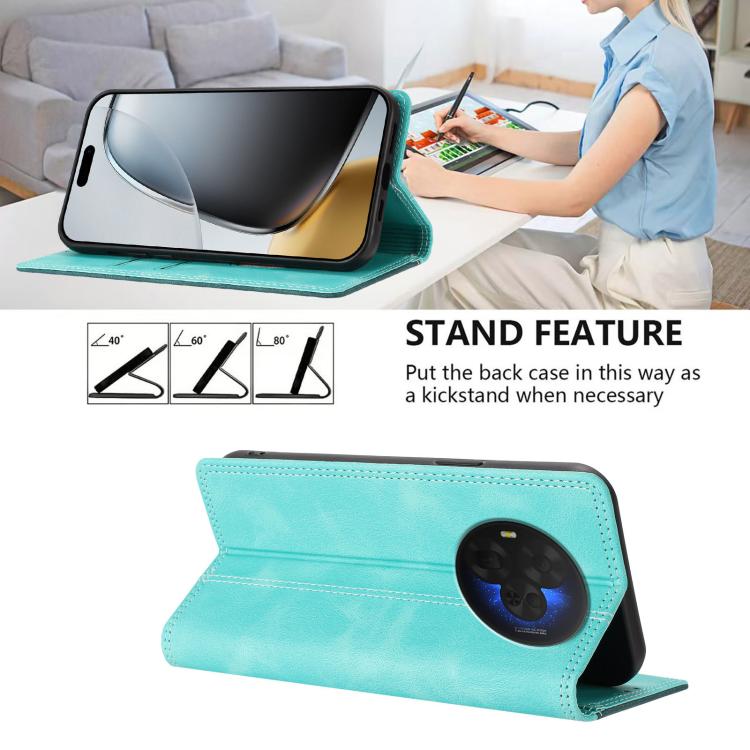 For TCL NxtPaper 60 Ultra 5G Skin Feel Two-tone RFID Blocking Vegan Leather Phone Case