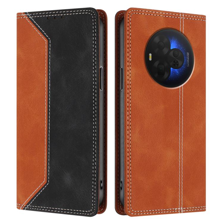 For TCL NxtPaper 60 Ultra 5G Skin Feel Two-tone RFID Blocking Vegan Leather Phone Case