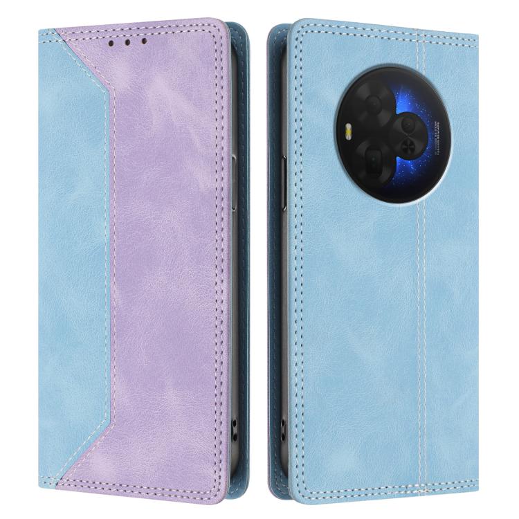 For TCL NxtPaper 60 Ultra 5G Skin Feel Two-tone RFID Blocking Vegan Leather Phone Case