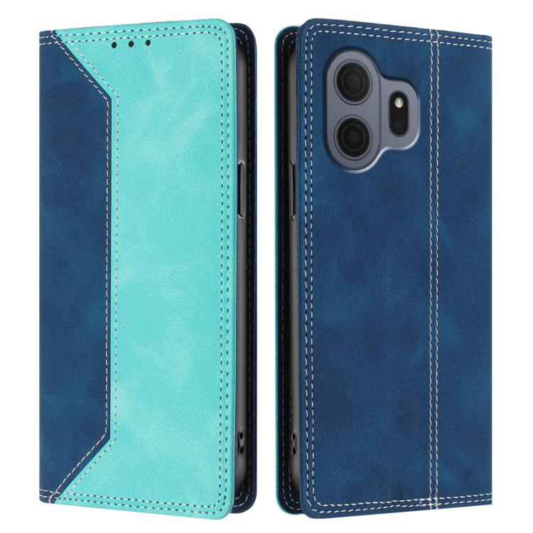 For TCL Nxtpaper 70 Pro 5G Skin Feel Two-tone RFID Blocking Vegan Leather Phone Case
