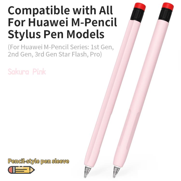 Pencil-style Silicone Pen Sleeve For Huawei M-Pencil 1 / 2 / 3