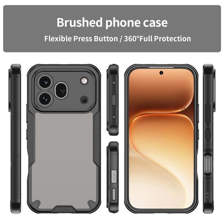 For Honor 600 Pro Global Armor Glaze PC Hybrid TPU Phone Case