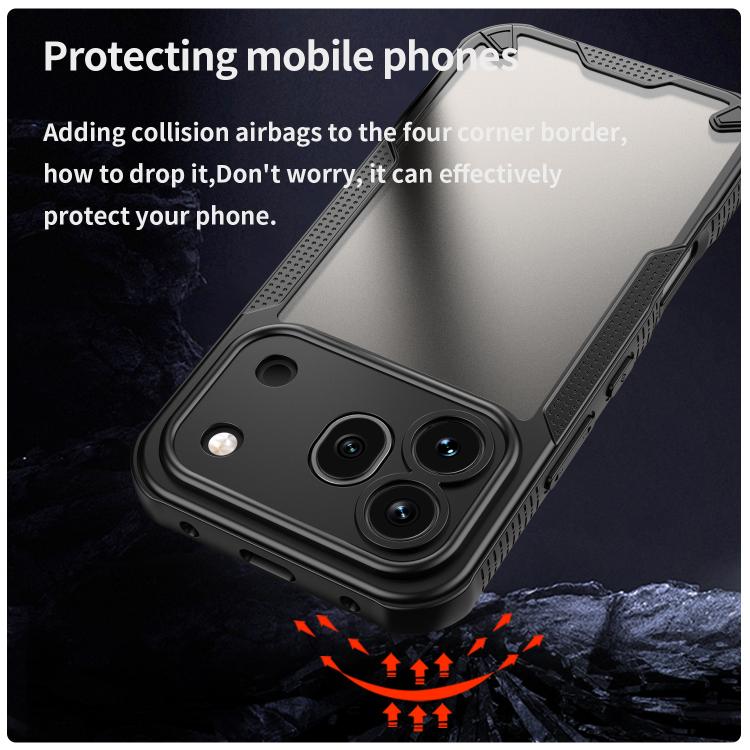 For Honor 600 Pro Global Armor Glaze PC Hybrid TPU Phone Case
