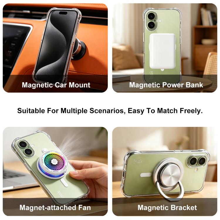 For Huawei Pura 90 Pro Max 5G imak Magnetic Shockproof Airbag TPU Phone Case - Transparent