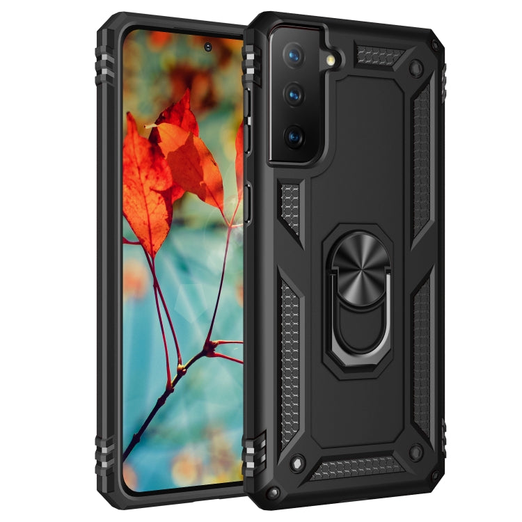 For Samsung Galaxy S21+ 5G Shockproof TPU + PC Protective Case with 360 Degree Rotating Holder