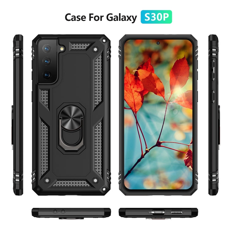 For Samsung Galaxy S21+ 5G Shockproof TPU + PC Protective Case with 360 Degree Rotating Holder