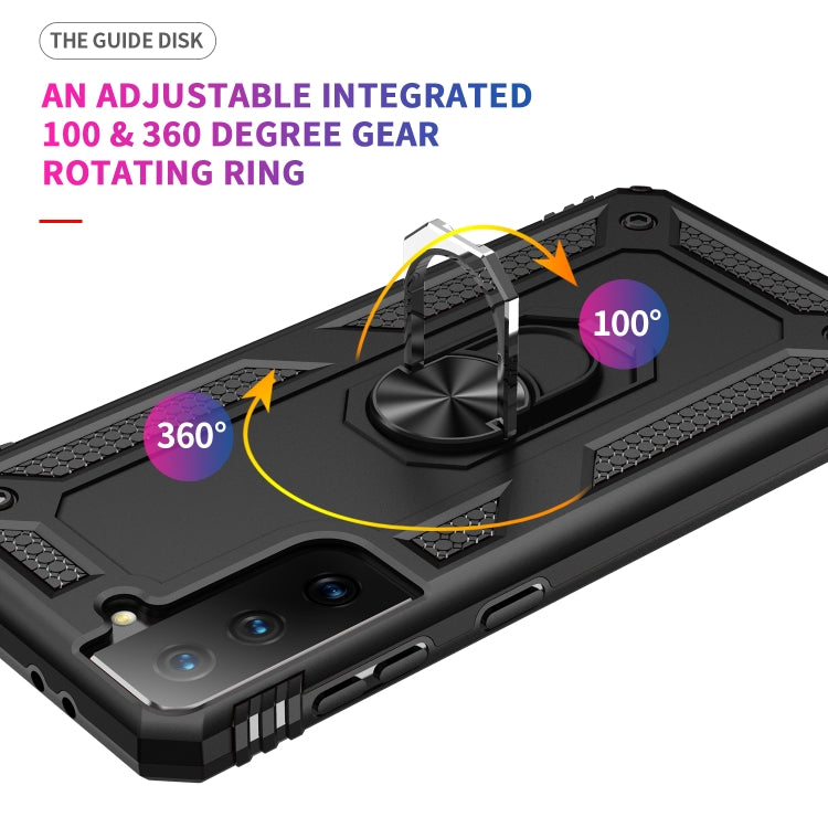For Samsung Galaxy S21+ 5G Shockproof TPU + PC Protective Case with 360 Degree Rotating Holder