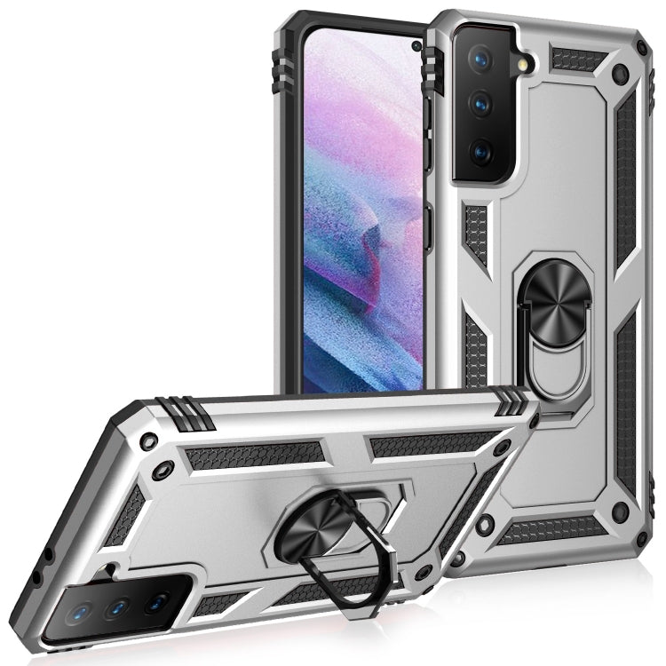 For Samsung Galaxy S21+ 5G Shockproof TPU + PC Protective Case with 360 Degree Rotating Holder