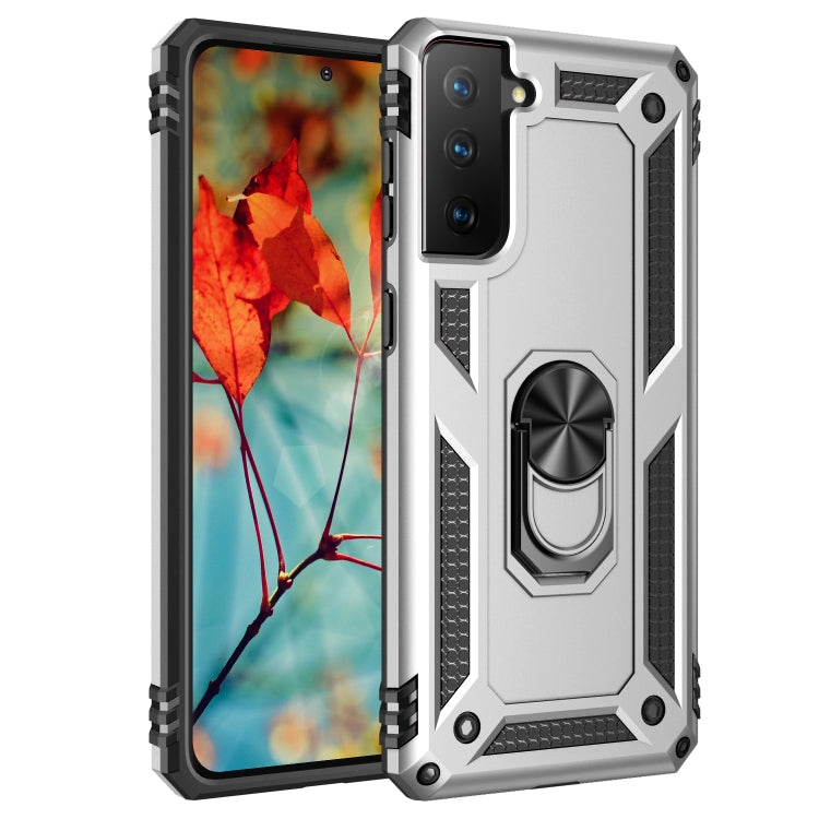 For Samsung Galaxy S21+ 5G Shockproof TPU + PC Protective Case with 360 Degree Rotating Holder