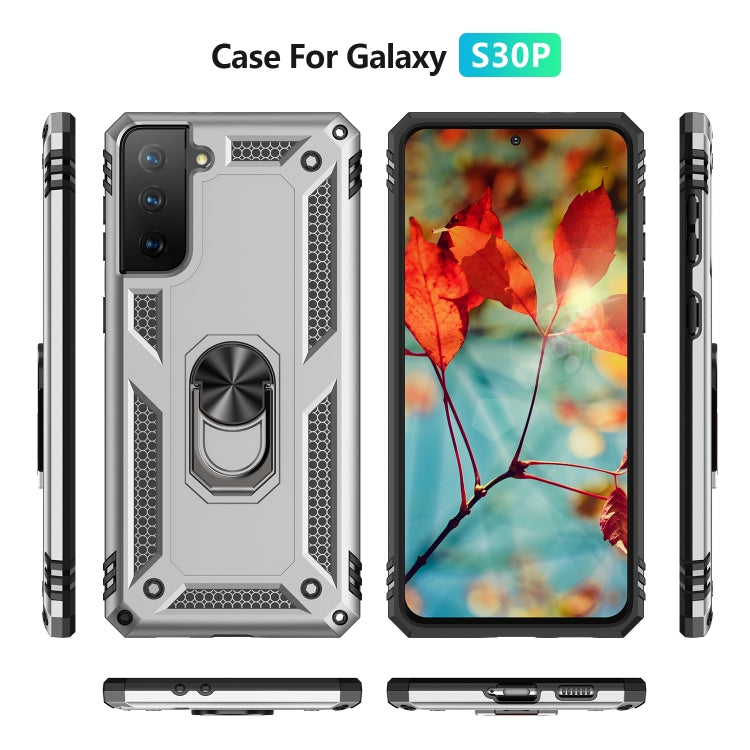For Samsung Galaxy S21+ 5G Shockproof TPU + PC Protective Case with 360 Degree Rotating Holder