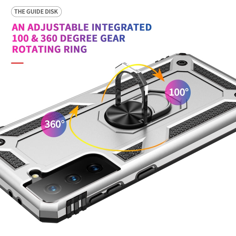 For Samsung Galaxy S21+ 5G Shockproof TPU + PC Protective Case with 360 Degree Rotating Holder